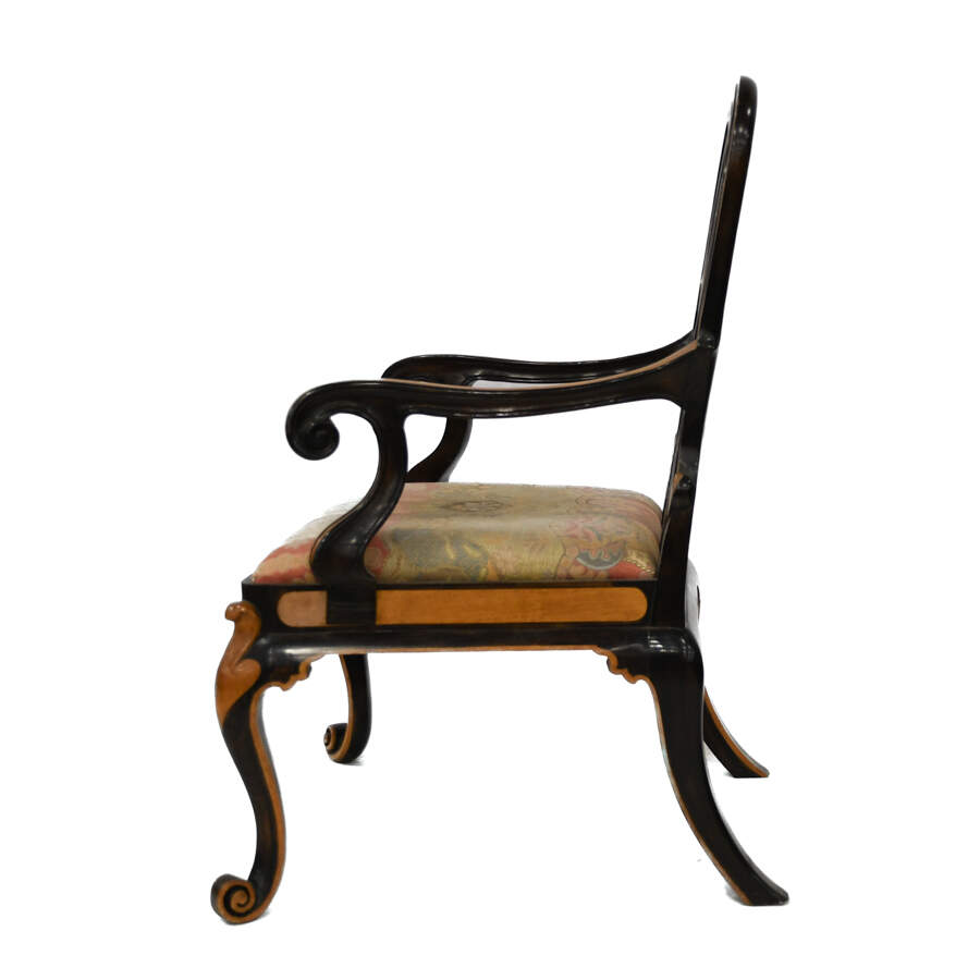 Pair of Georgina Ribbon Back Arm Chairs-9
