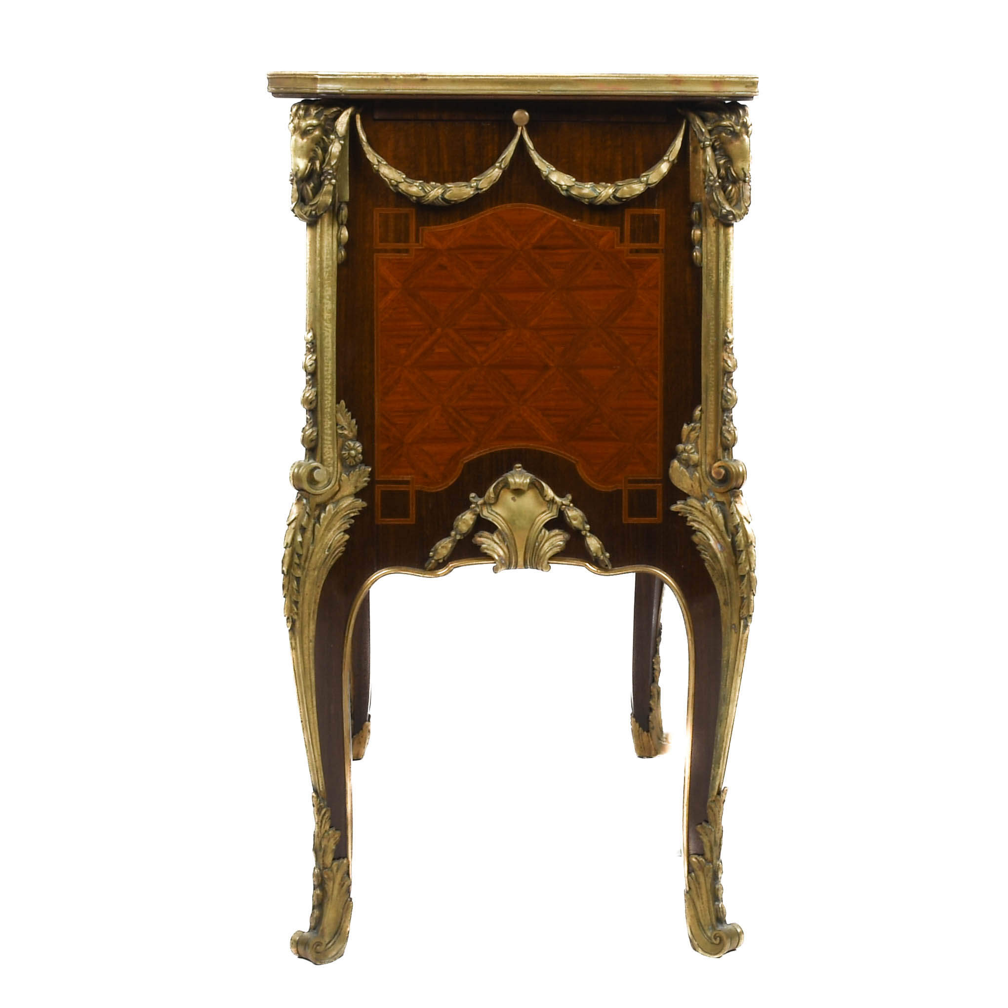 Bronze Inlaid and Marble Top Chest by J.F. Oeben-6