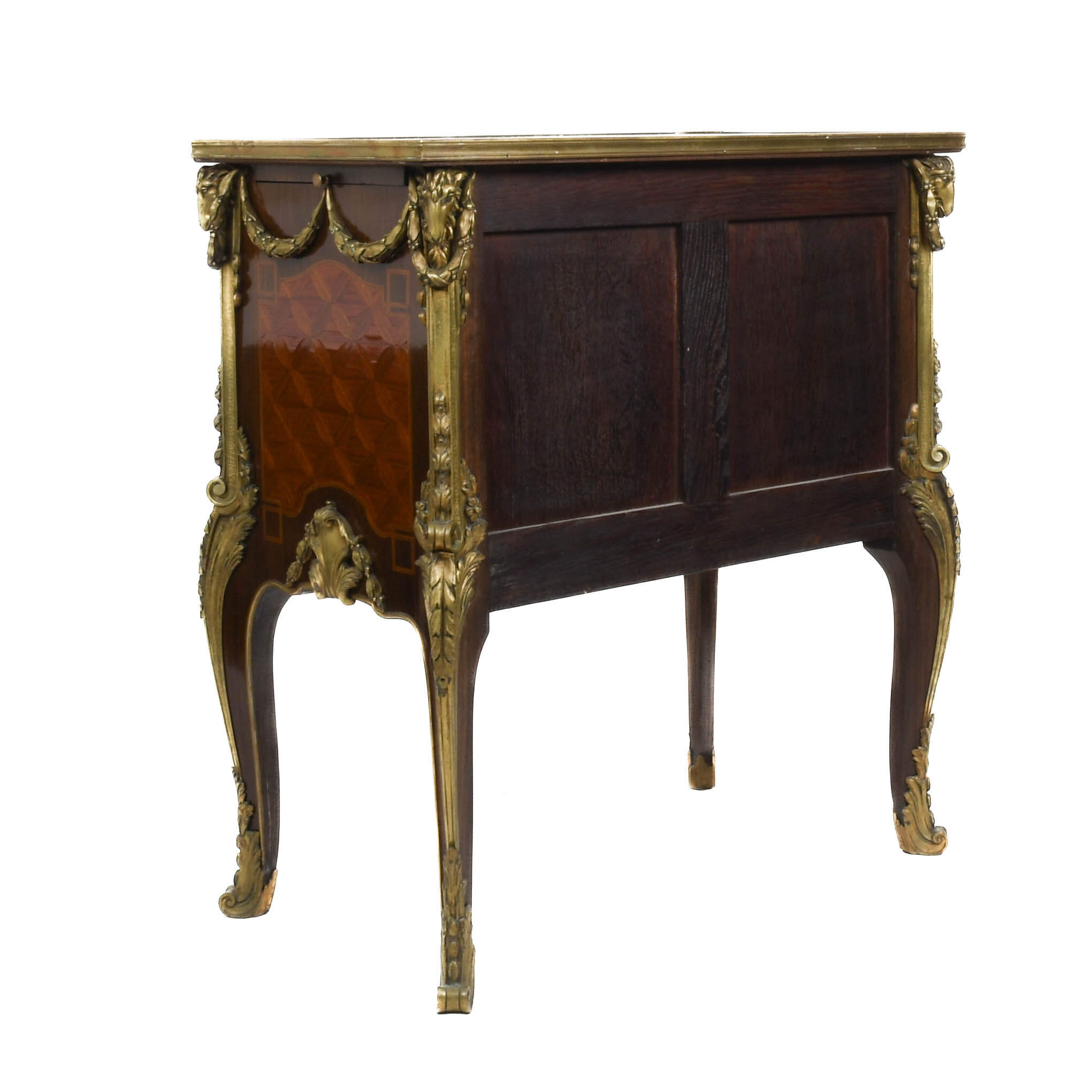 Bronze Inlaid and Marble Top Chest by J.F. Oeben-4