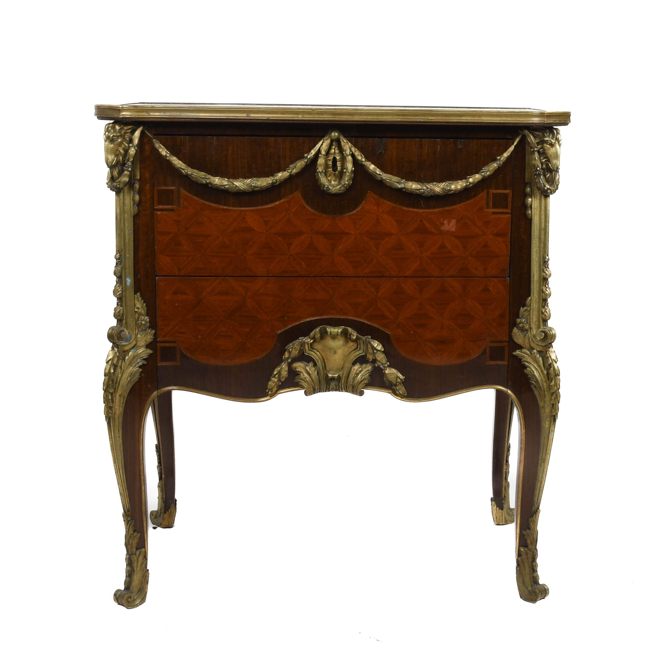Bronze Inlaid and Marble Top Chest by J.F. Oeben-1