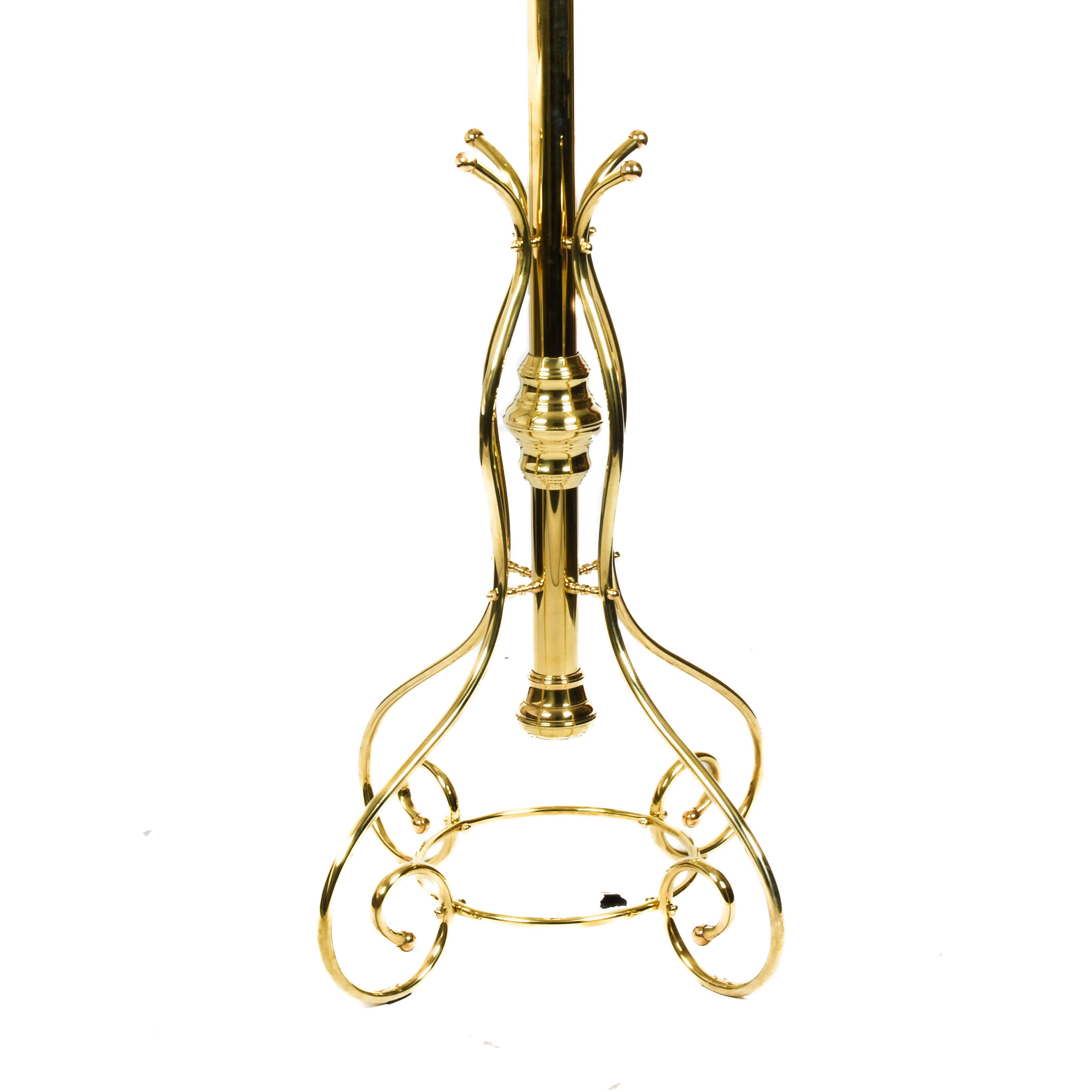 Vintage Ornate Brass Coat Rack-3