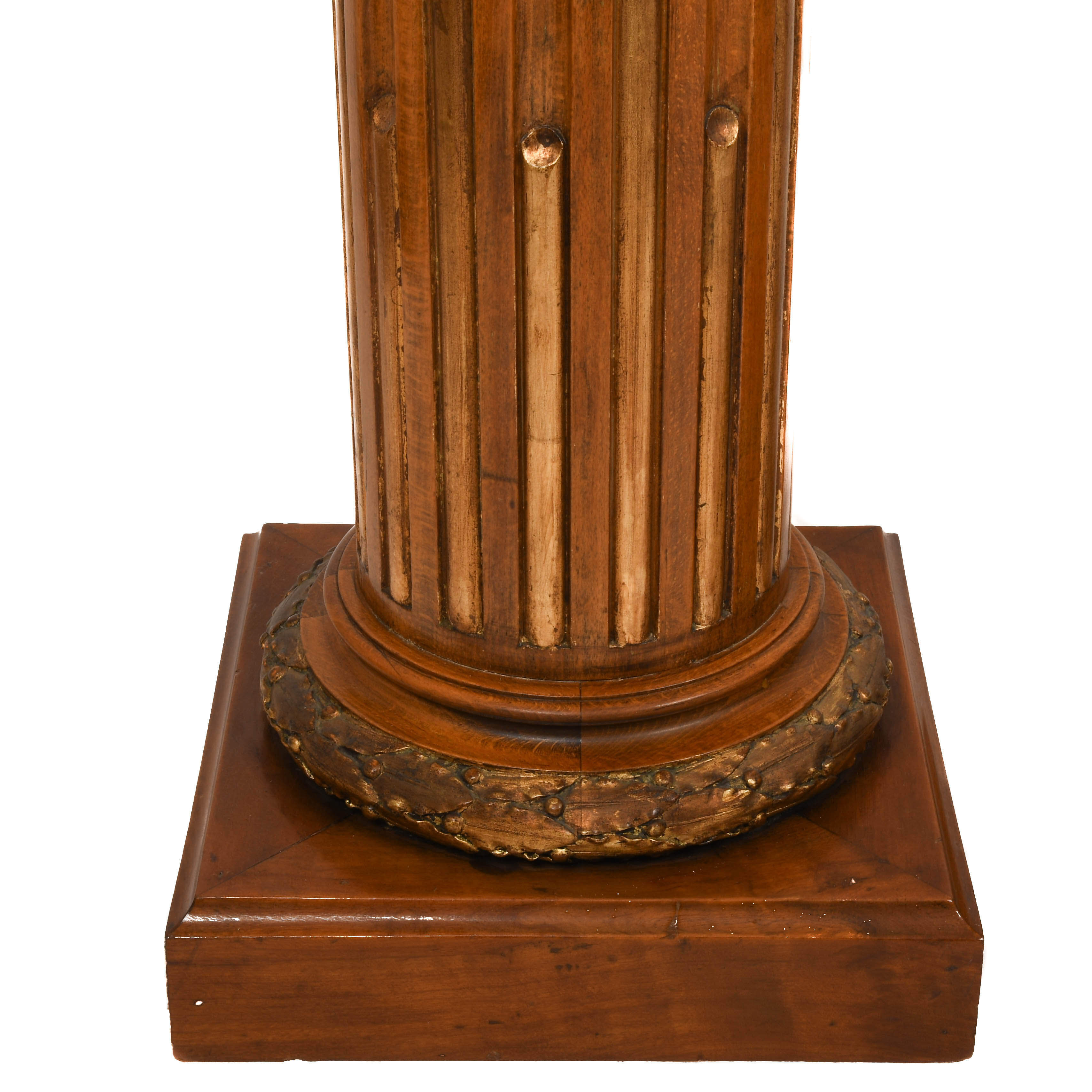 Pair of Neoclassical-Style Carved Wood Floor Columns-4