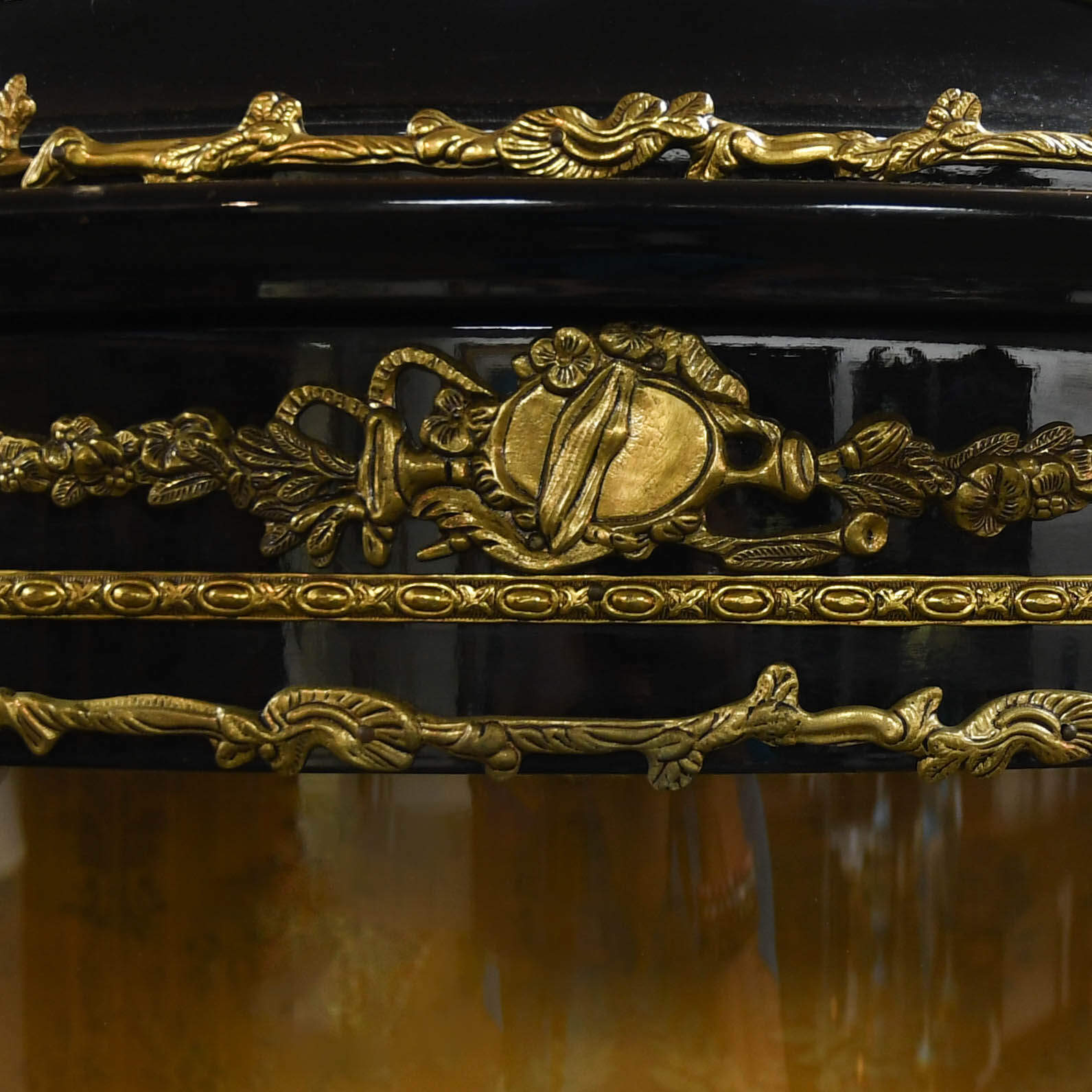 Antique Napoleon III-Style Bronze Curio Cabinet-6