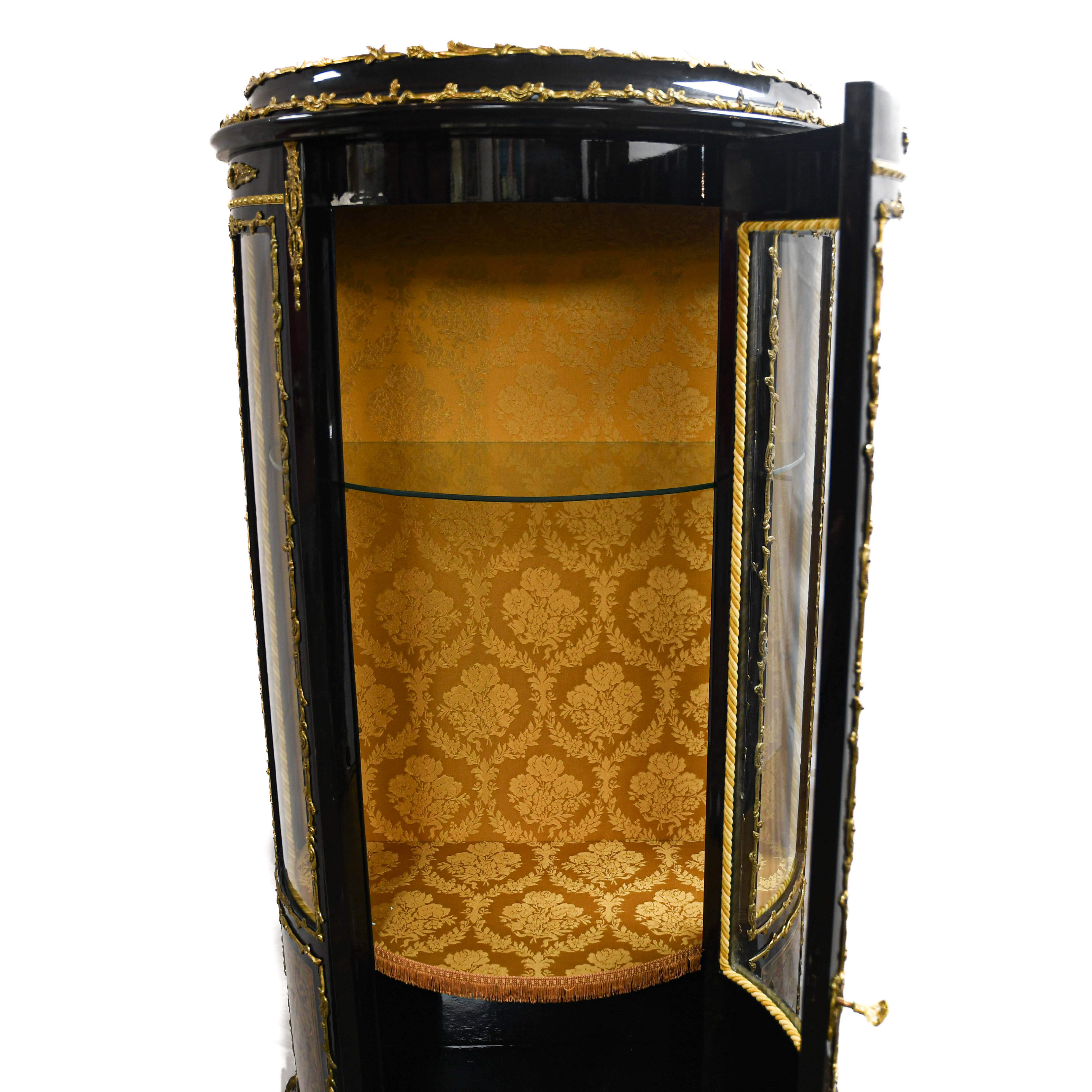 Antique Napoleon III-Style Bronze Curio Cabinet-5