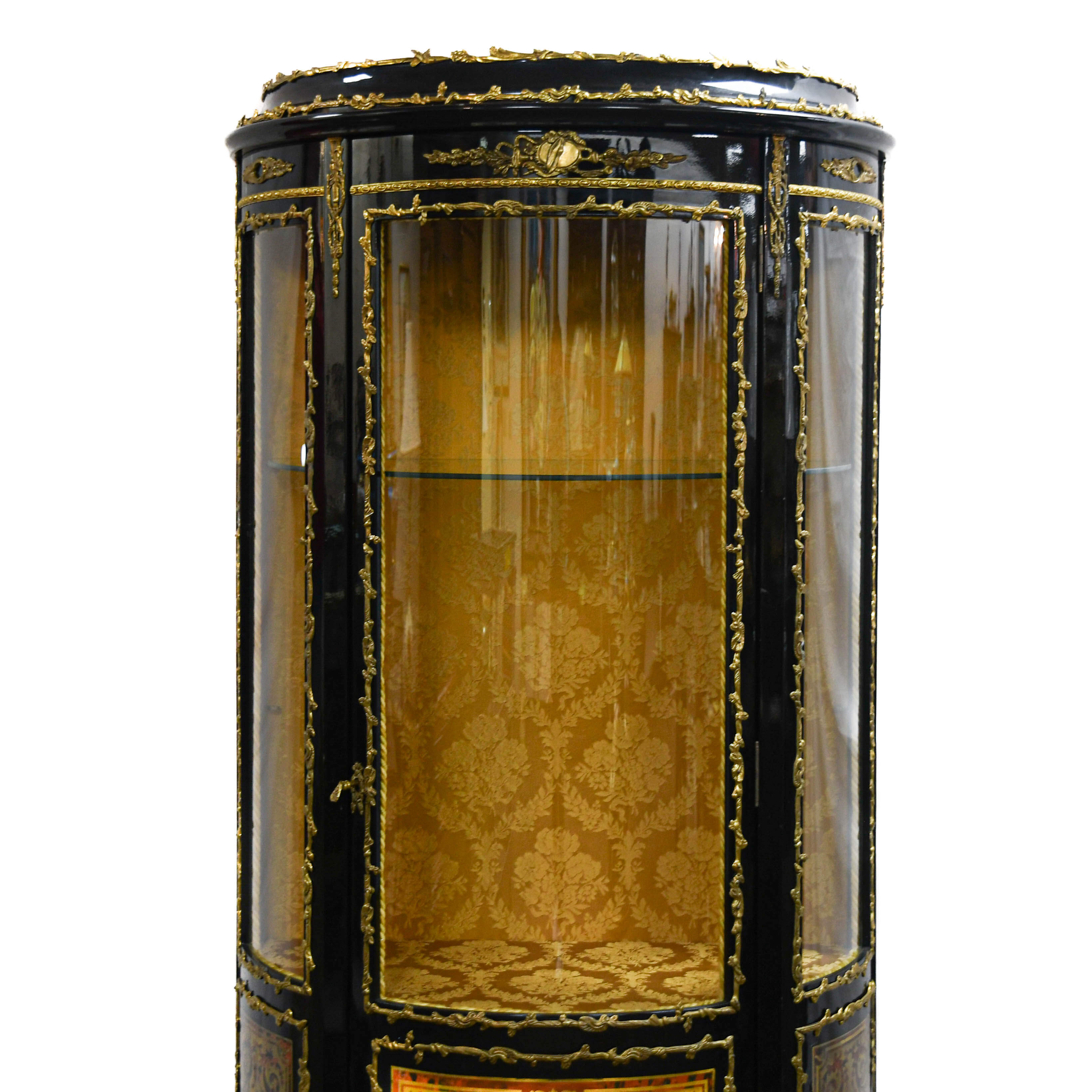Antique Napoleon III-Style Bronze Curio Cabinet-3