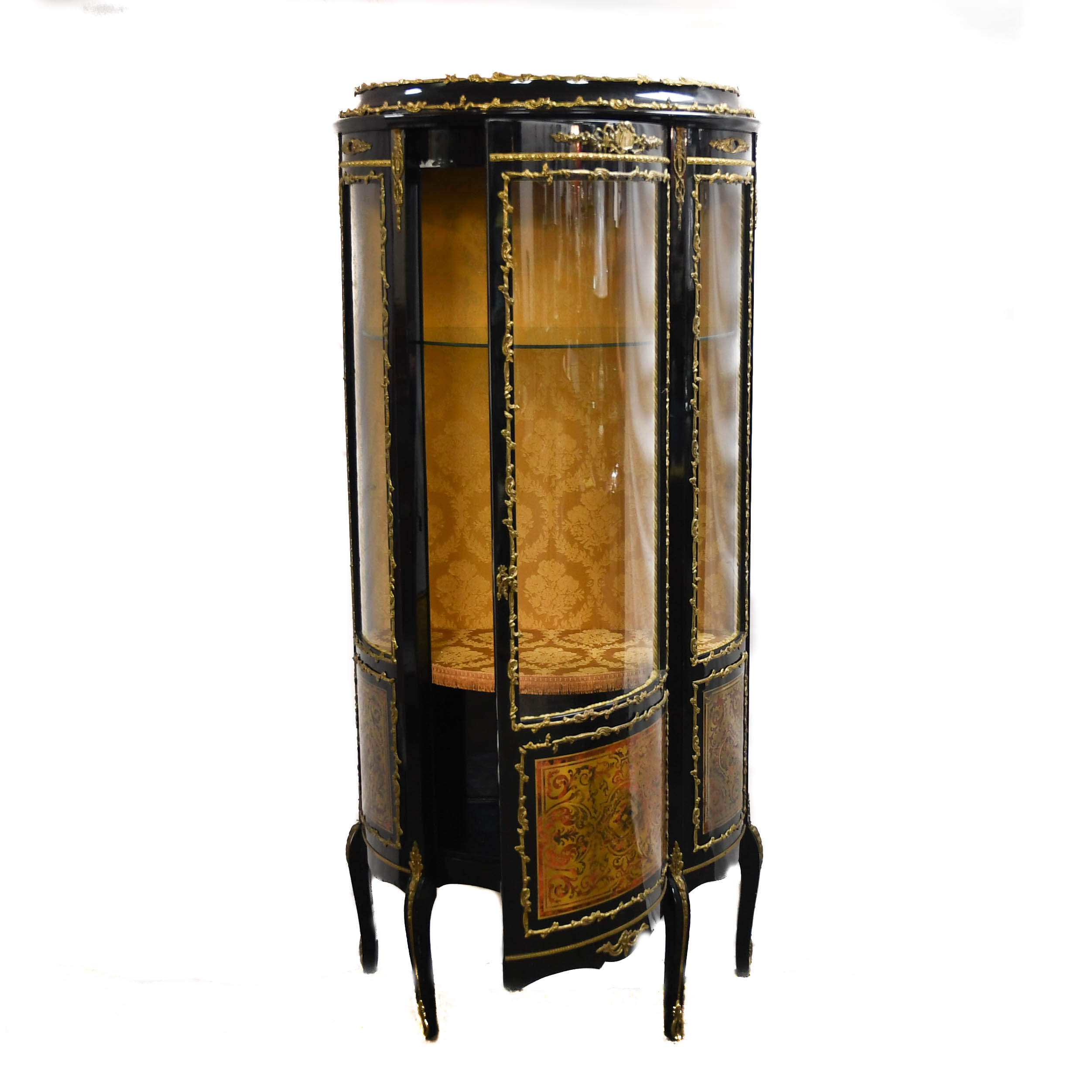 Antique Napoleon III-Style Bronze Curio Cabinet-2