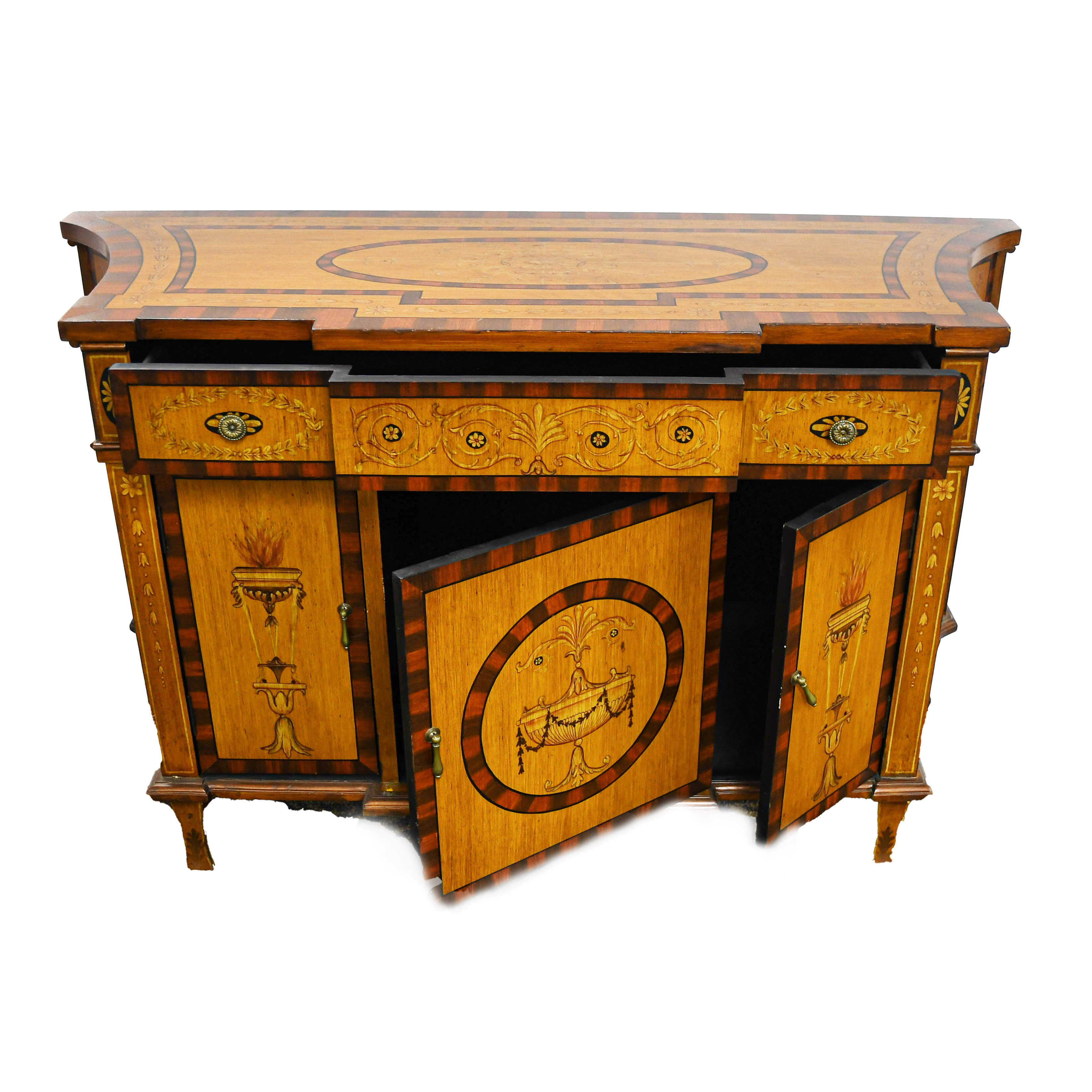 Castilian Imports Painted Urn Sideboard Cabinet-3