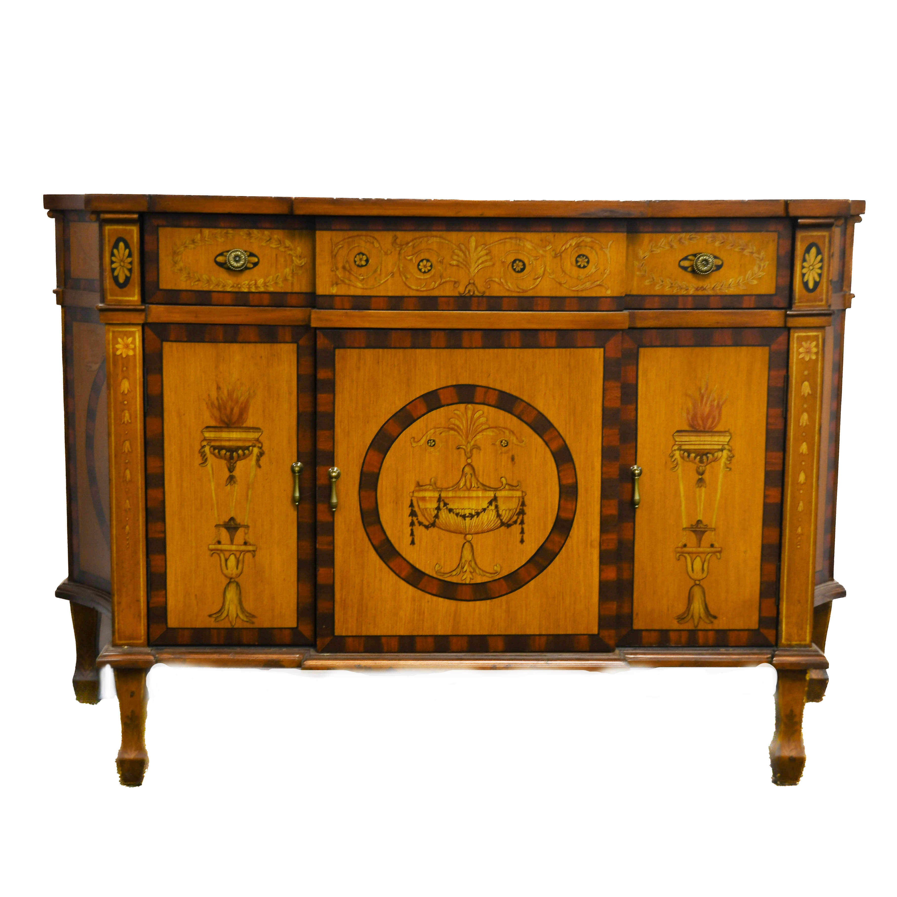 Castilian Imports Painted Urn Sideboard Cabinet-1