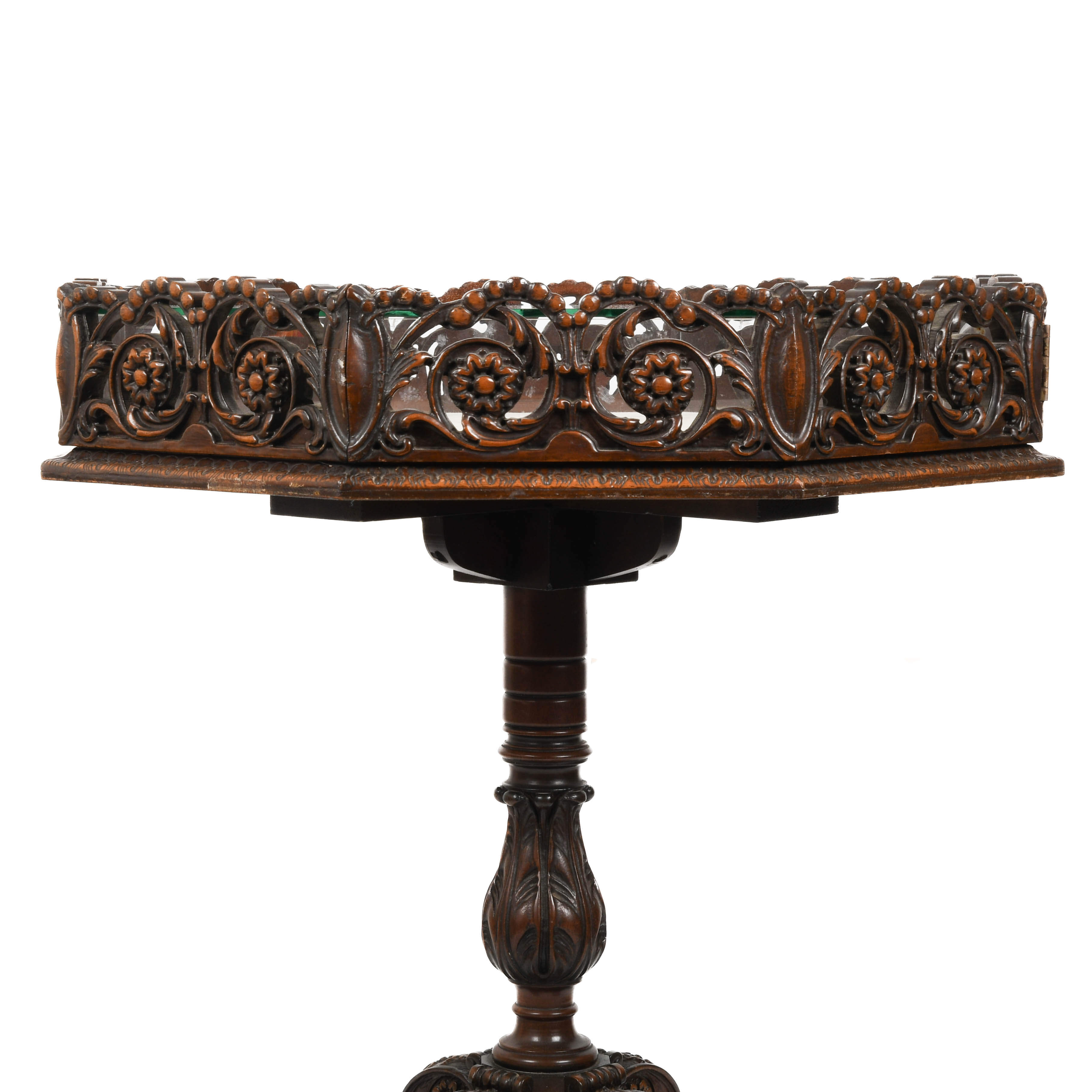 Antique Mahogany Showcase Table-3