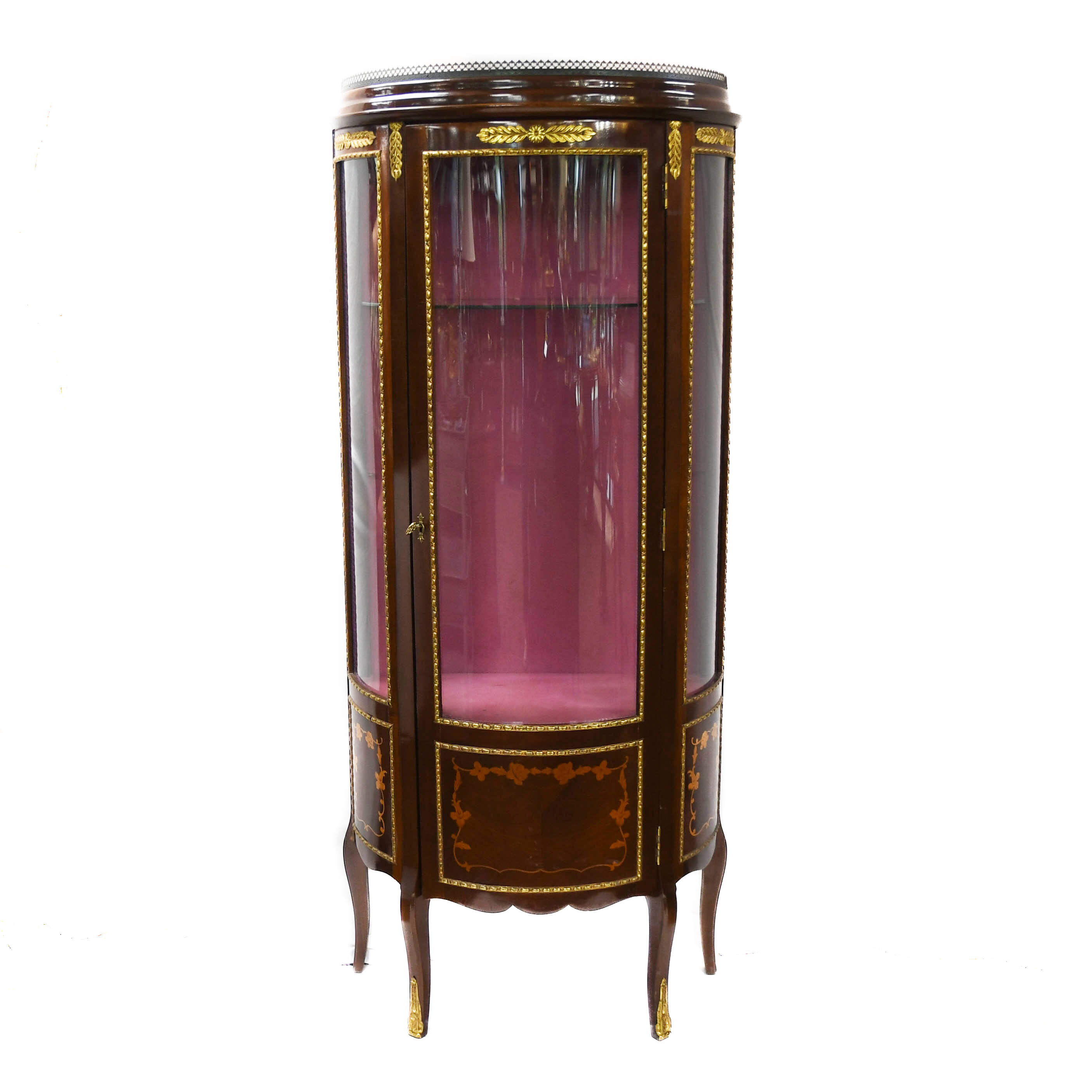 French Louis XV-Style Ormolu Mounted Vitrine Display Cabinet-1