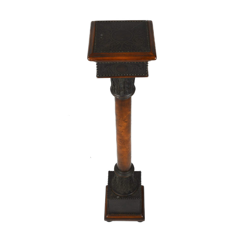 Ornate Bronze and Mixed Metal Pedestal-6