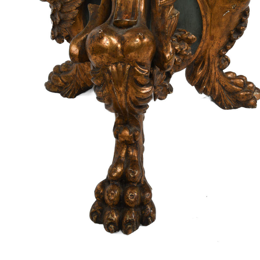 Magnificent Pedestal with Dragons and Gilt Wood-8