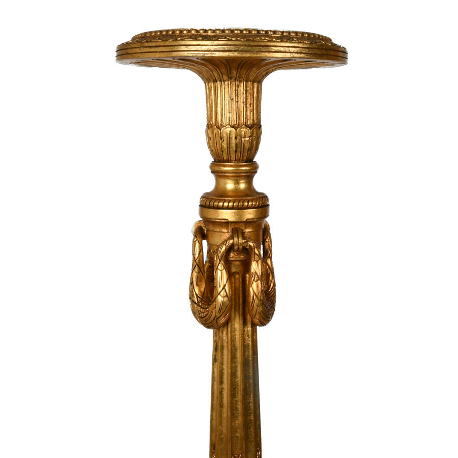 Pair of Carved and Gilded Wood Pedestals-2