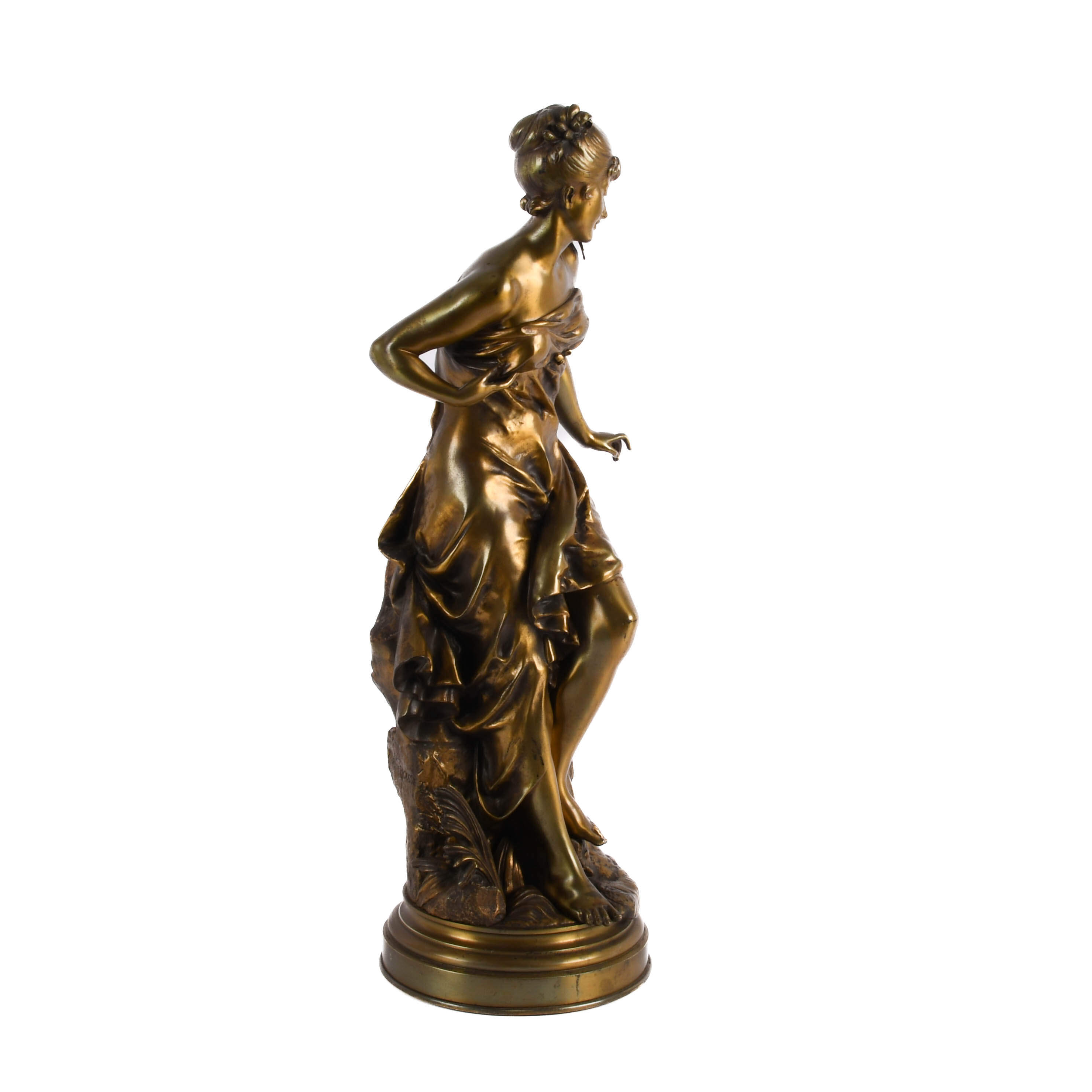 Antique Bronze Female Statue by De Broussé-7
