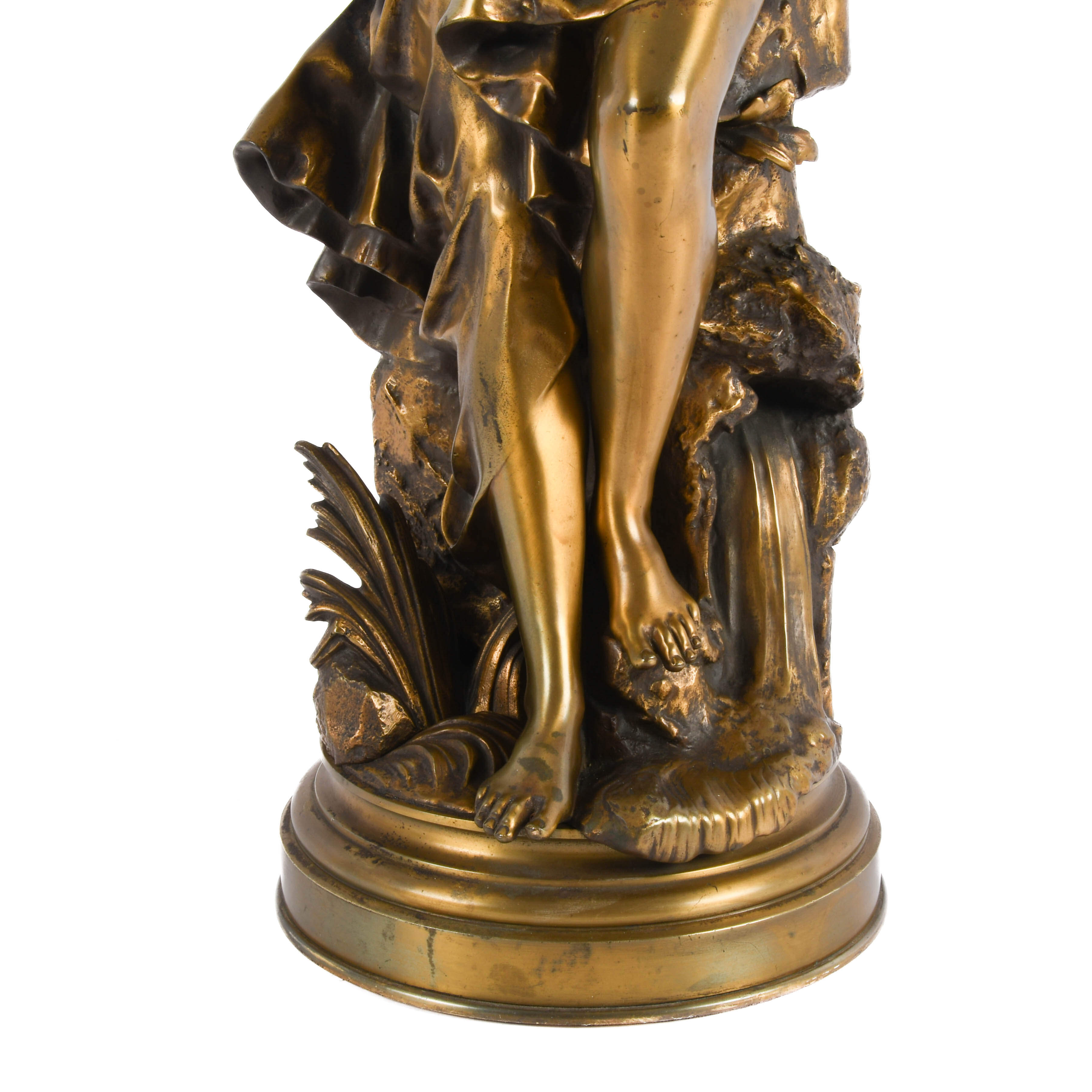 Antique Bronze Female Statue by De Broussé-3