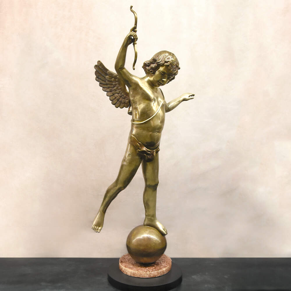 Lifesize Bronze Putti Sculpture in the Style of Auguste Moreau-1