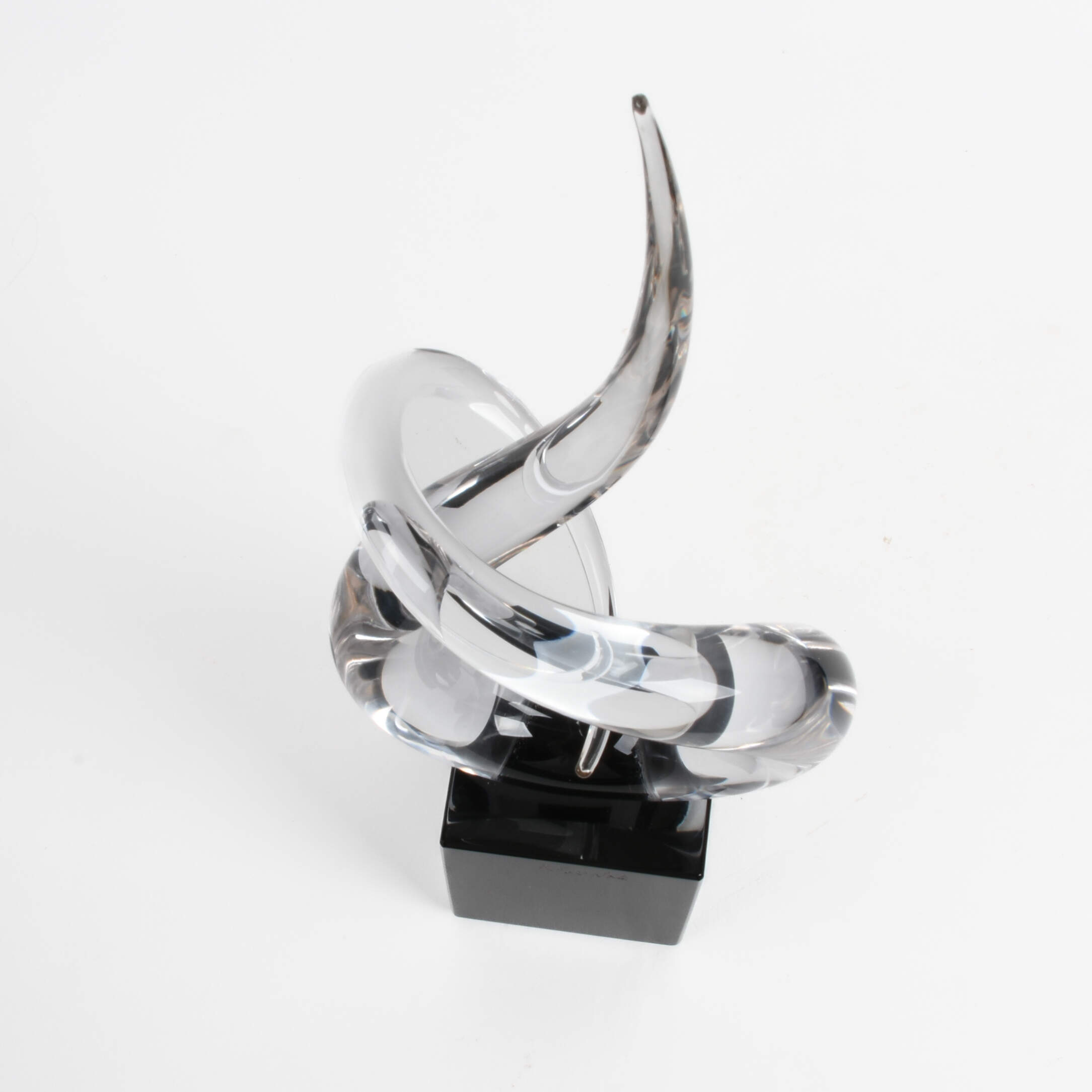 Signed R. Anatra Art Glass Love Knot Sculpture-3