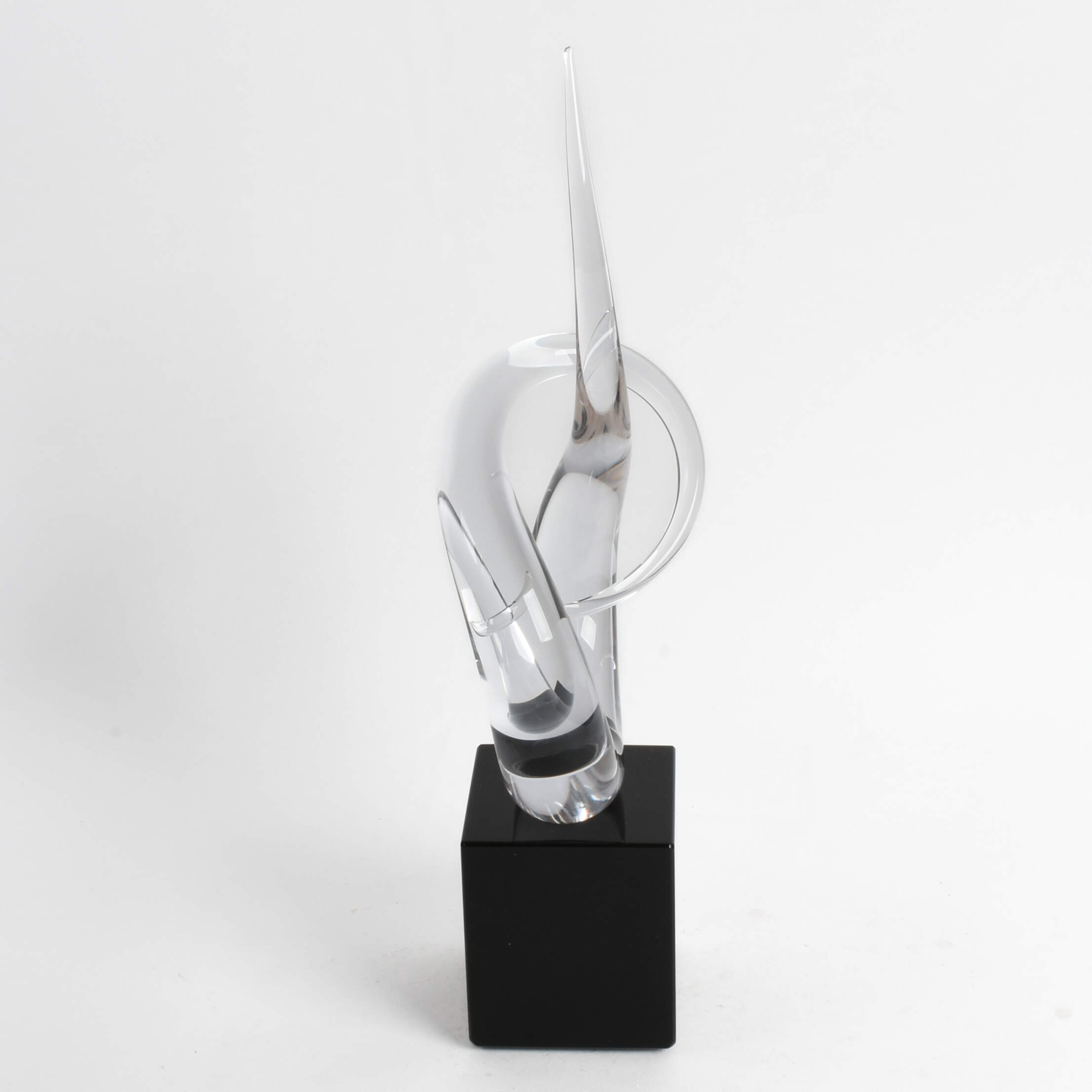 Signed R. Anatra Art Glass Love Knot Sculpture-1
