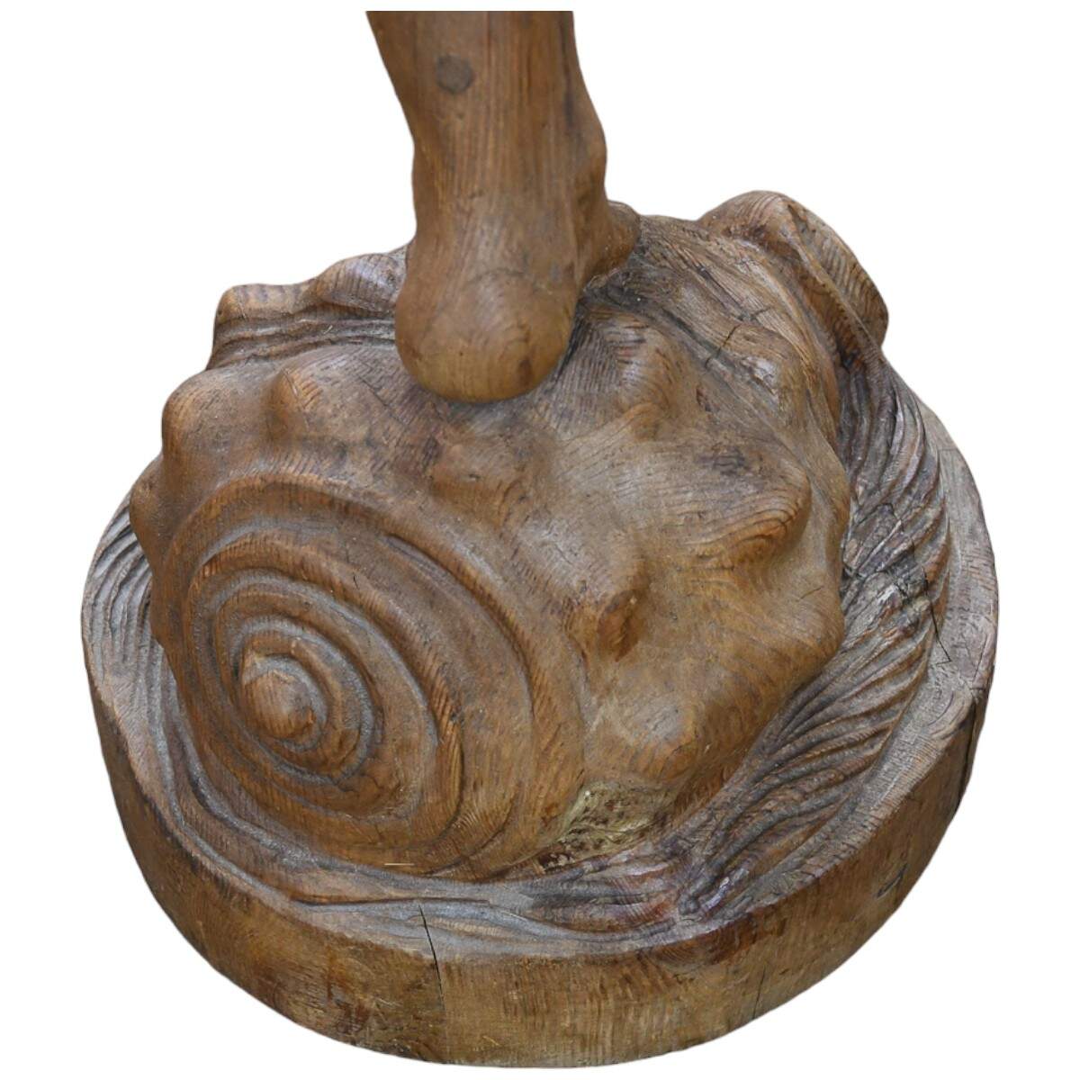 Large Fruitwood Carved Figure of Young Pan-6