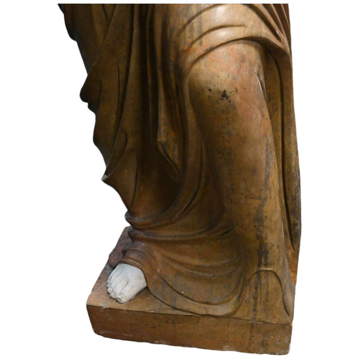 Two-Tone Marble Greek-Style Armless Female Statue-3