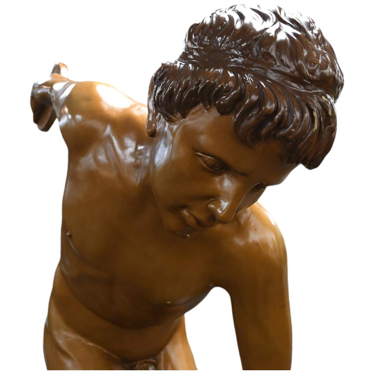 Acrylic and Wood Sculpture After Myron's "The Discobolus"-5