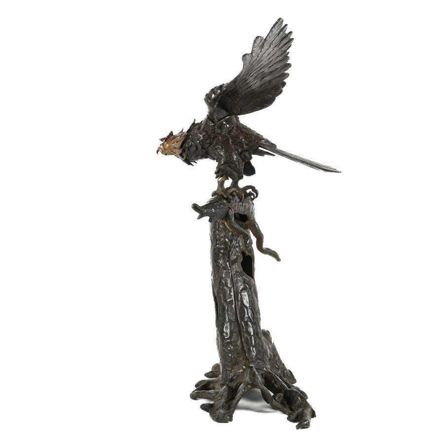 Oversized Bronze Eagle Sculpture-15