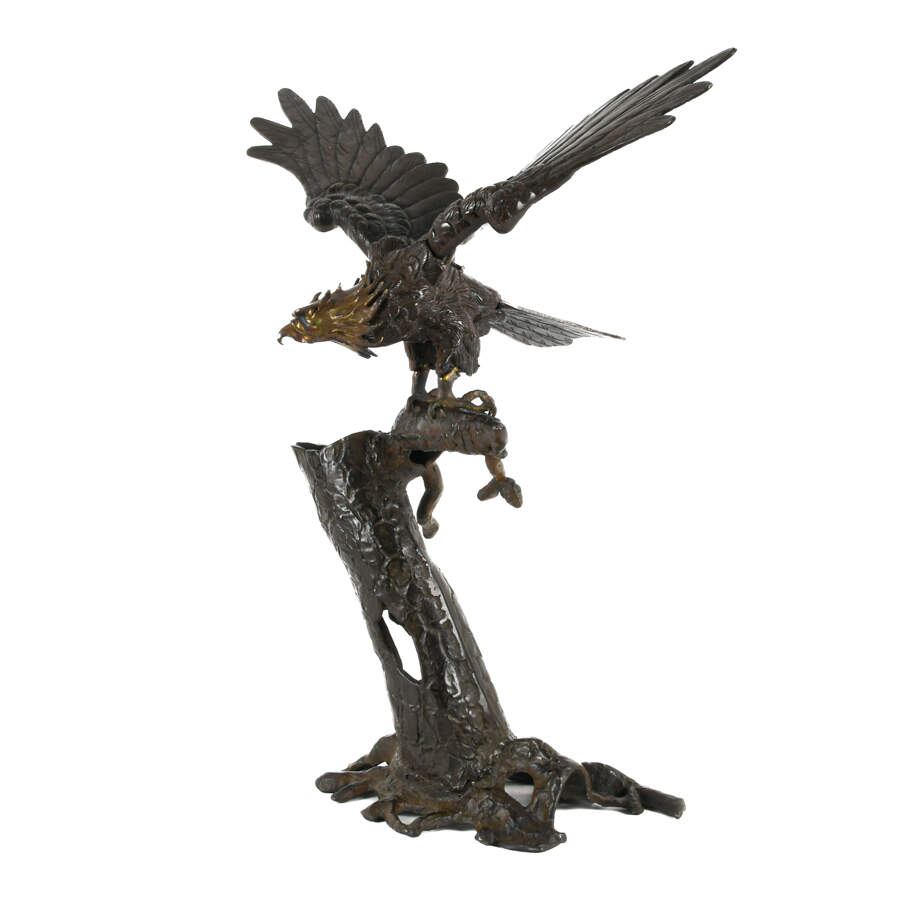 Oversized Bronze Eagle Sculpture-14