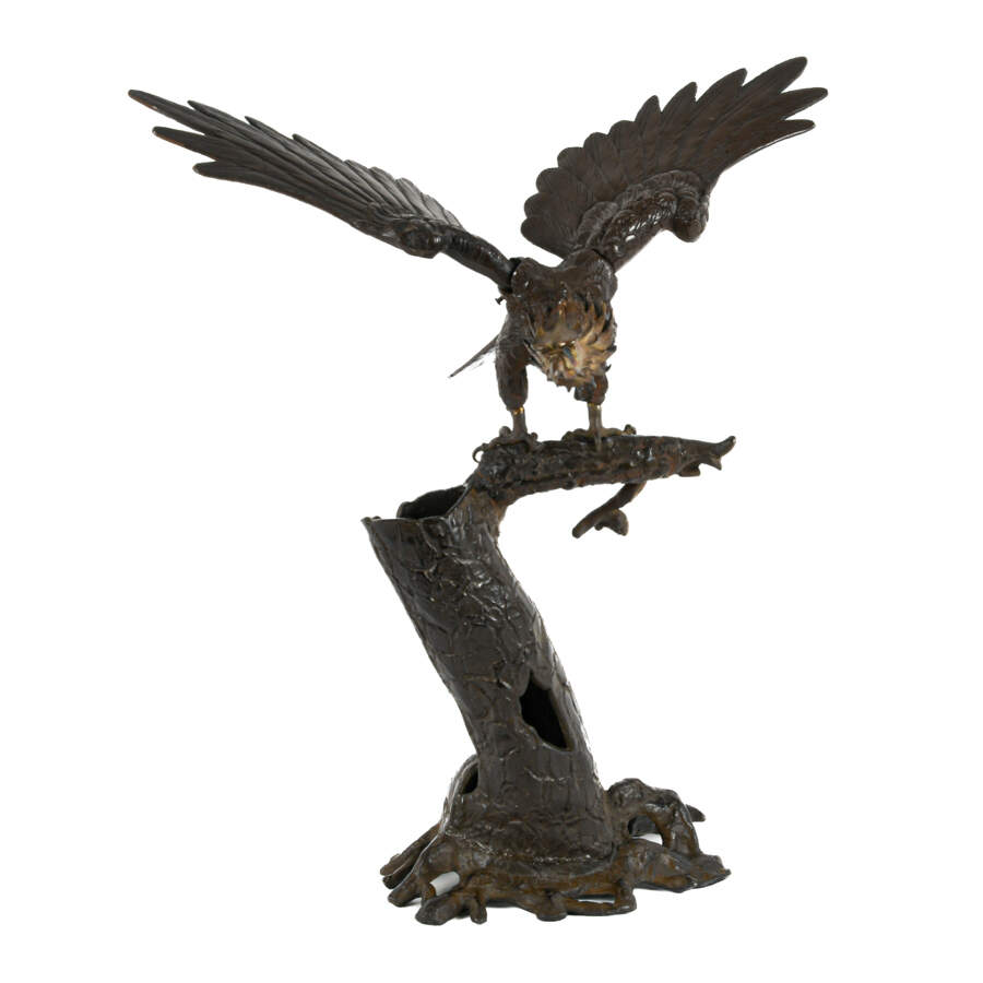 Oversized Bronze Eagle Sculpture-13