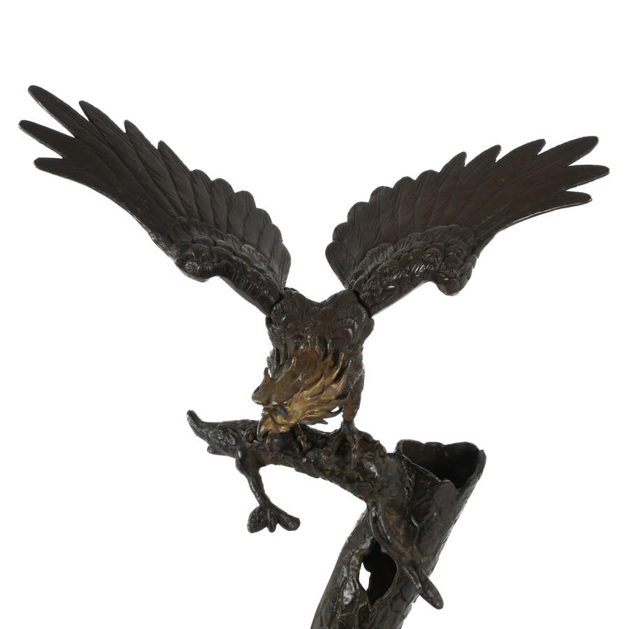 Oversized Bronze Eagle Sculpture-8