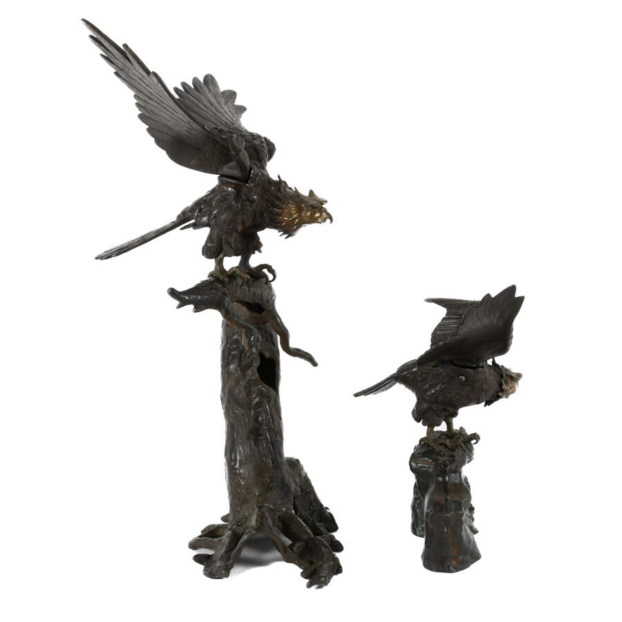 Oversized Bronze Eagle Sculpture-4