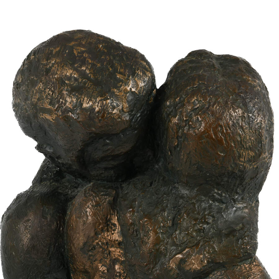 Bust of an Intimate Man and Woman Embracing a Kiss-8
