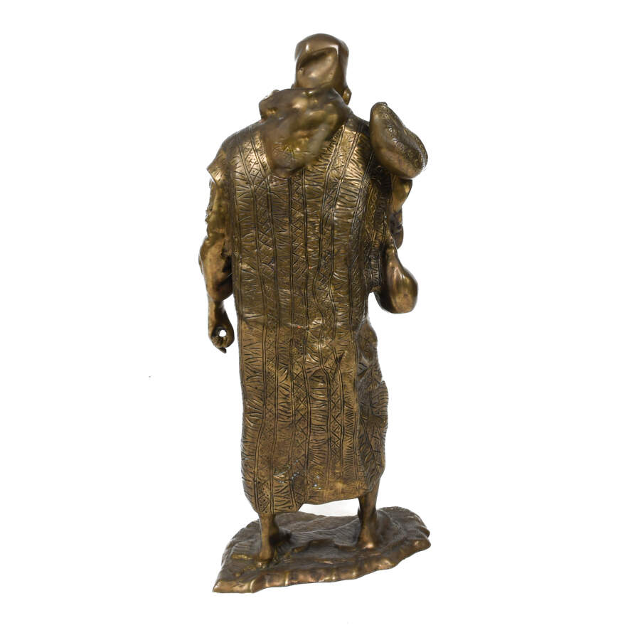 Nomadic Storyteller Brass Sculpture-5