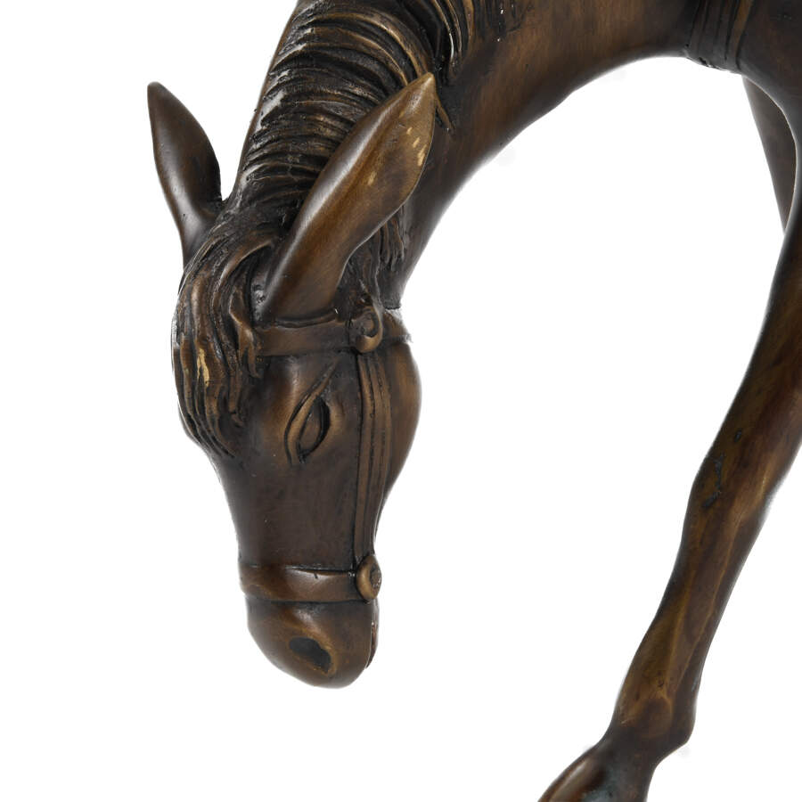 Chinese Bronze Rider and Horse Sculpture-6