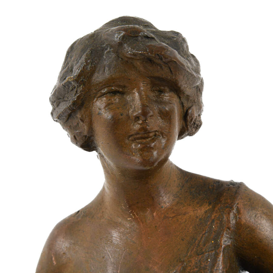 Bronze French Lady with Jugs of Wine Statue After Moreau-6