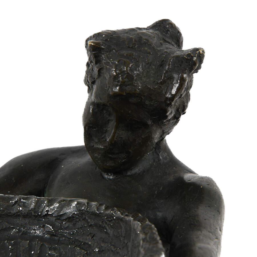 European School Bronze "Nymph & Satyr" Sculpture-3