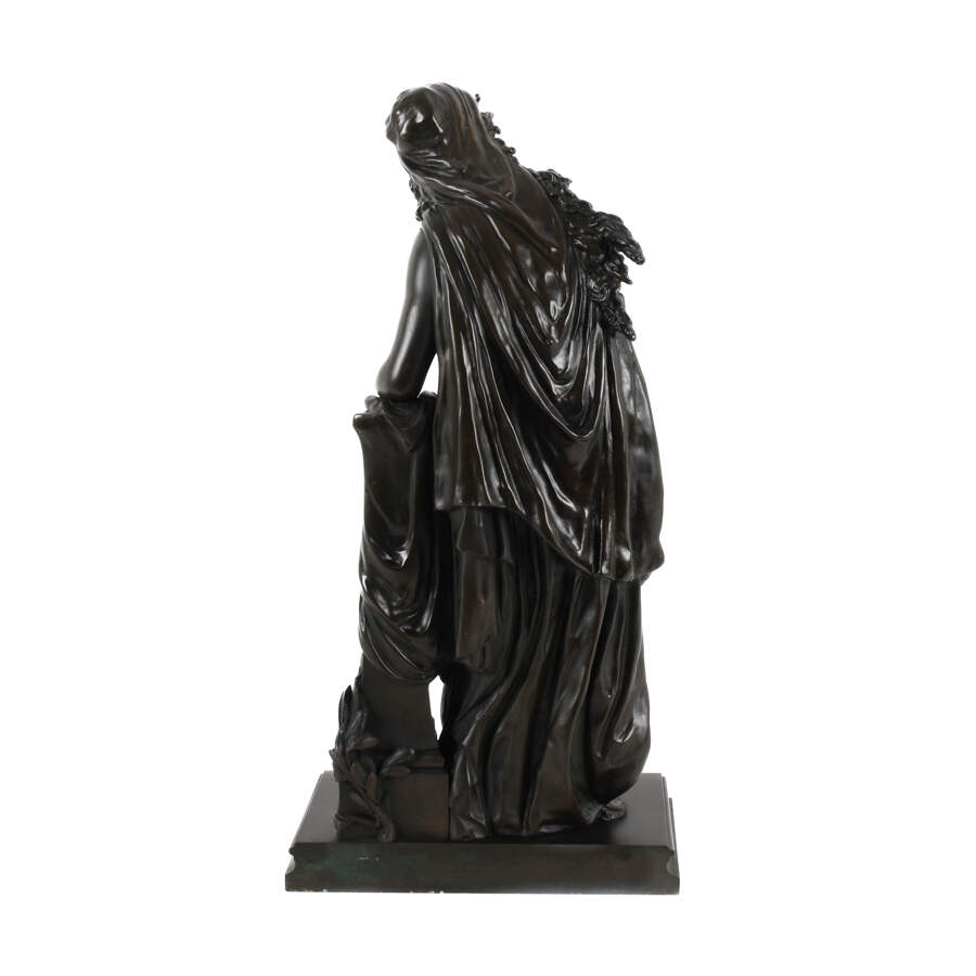Sculpture by Moreau After Jacques Boustou Titled "Standing Classical Lady"-8