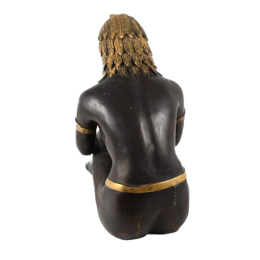 Large Bronze Egyptian Goddess Signed B. Sanberg Statue-8