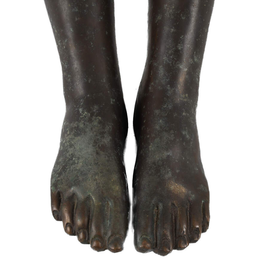 Large Bronze Egyptian Goddess Signed B. Sanberg Statue-7
