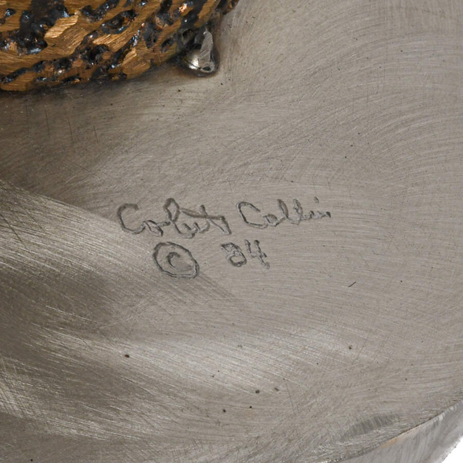Signed Abstract Metal Sculpture-8