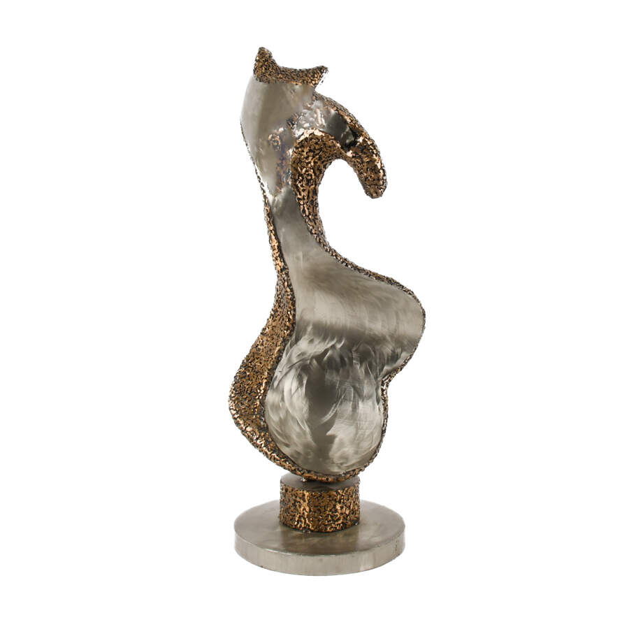 Signed Abstract Metal Sculpture-6