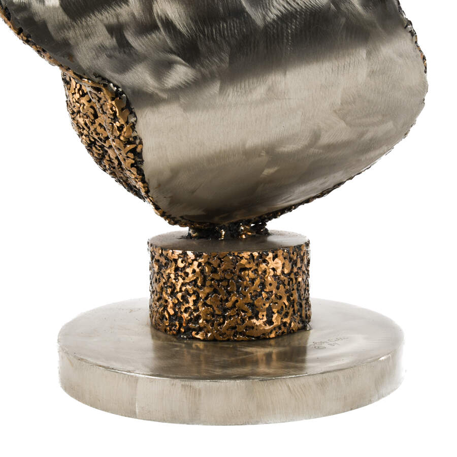 Signed Abstract Metal Sculpture-4
