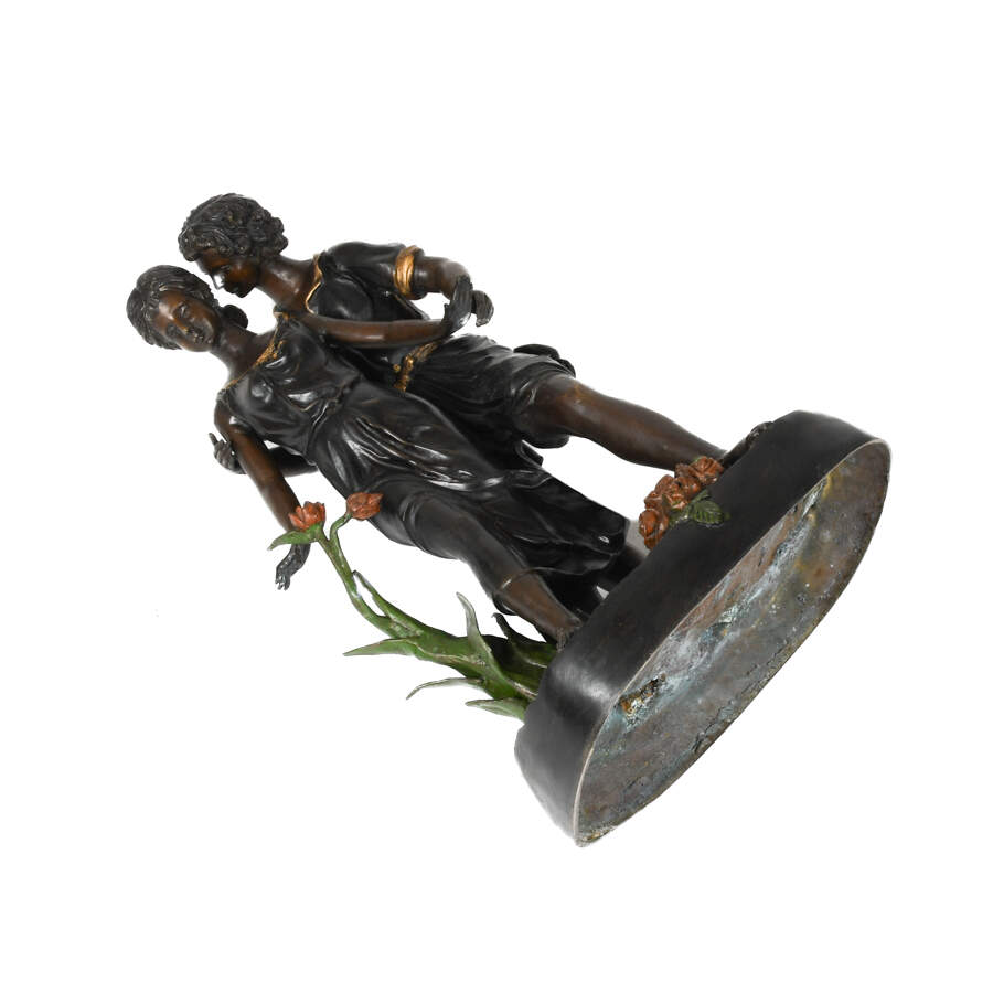 Metal Sculpture of a Romantic Couple After Auguste Moreau-8