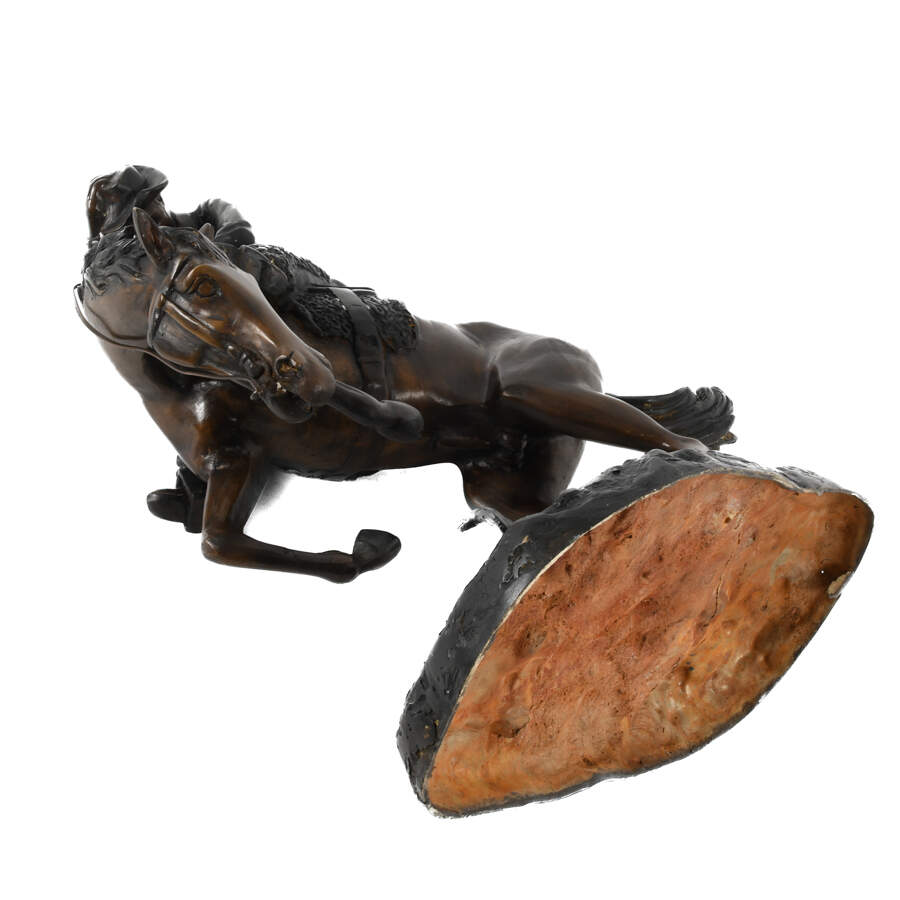 Bronze Bucking Bronco Sculpture After Frederic Remington-7