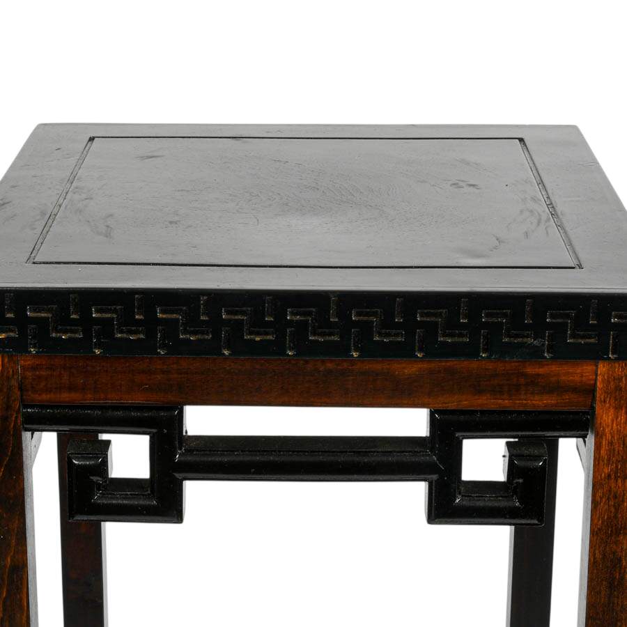 Chinese-Style Black Lacquer Pedestal Plant Stand-4