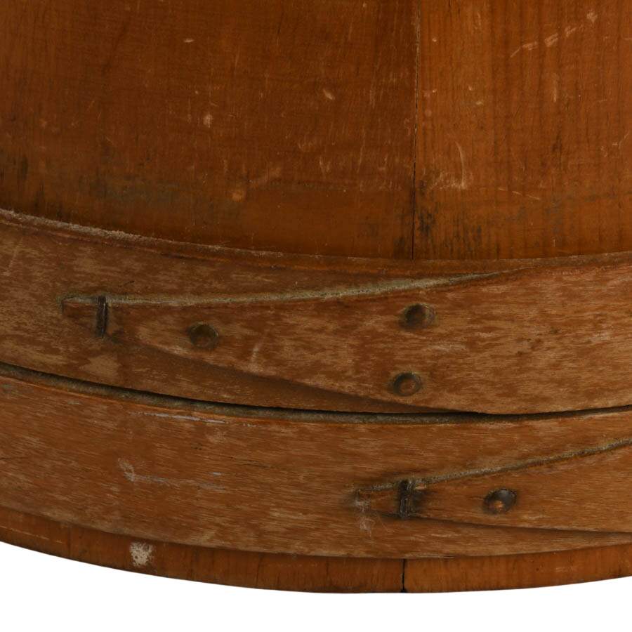 Antique Colonial Wooden Sap Bucket-4
