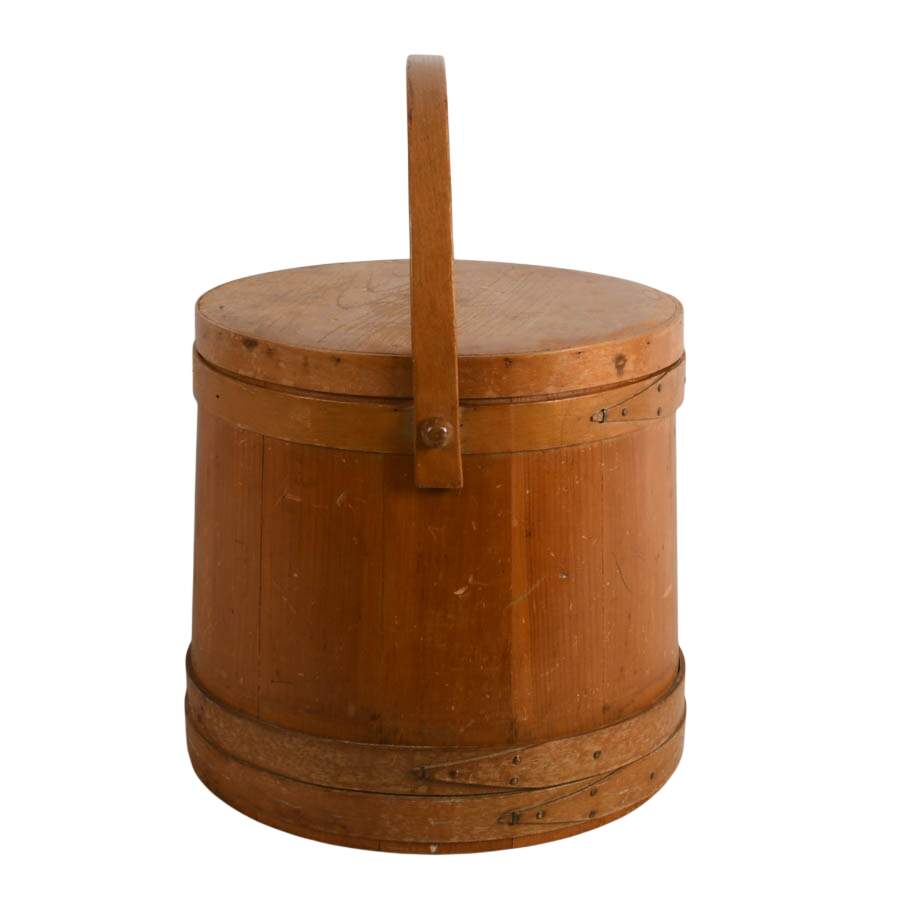 Antique Colonial Wooden Sap Bucket-2