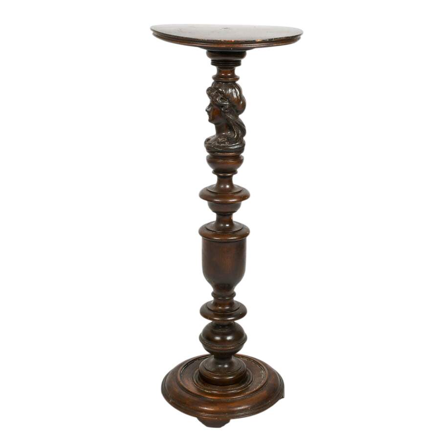 Antique Romanesque Mahogany Stand-3