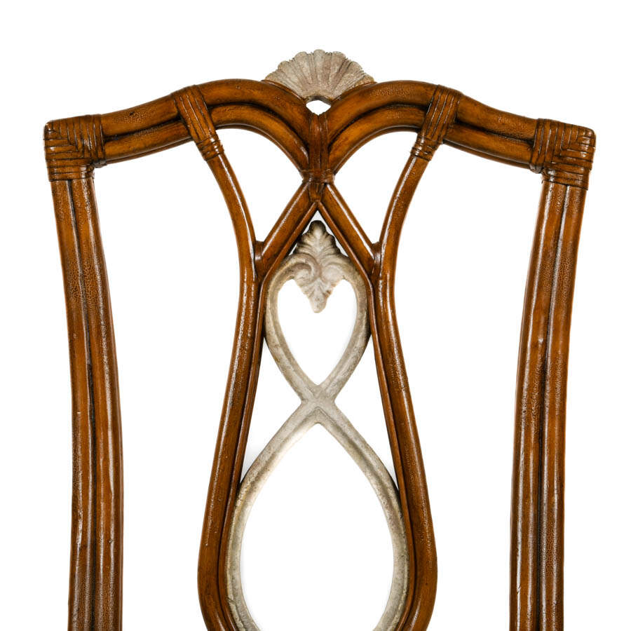 Casa Stradivari Bamboo and Rattan Ball-in-Claw Dining Chair-2