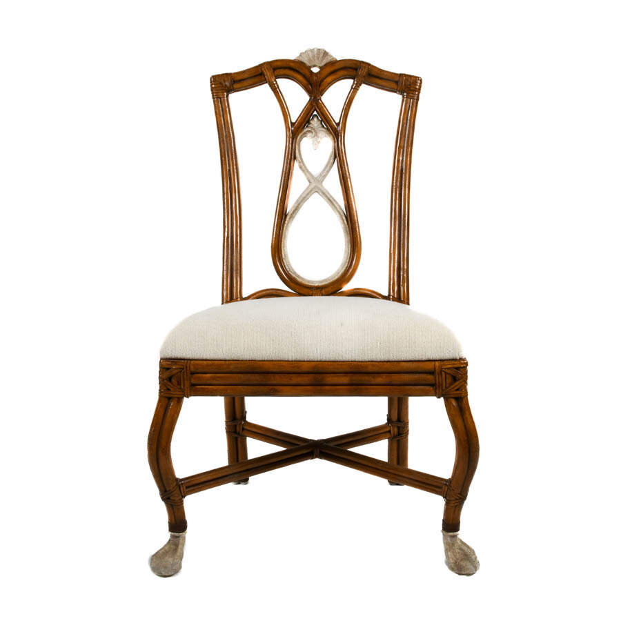 Casa Stradivari Bamboo and Rattan Ball-in-Claw Dining Chair-1