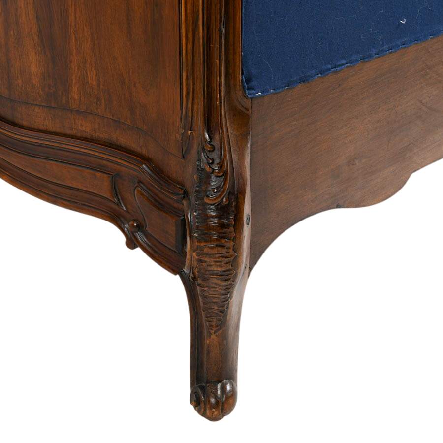 Antique Rococo Headboard Hall Bench-7